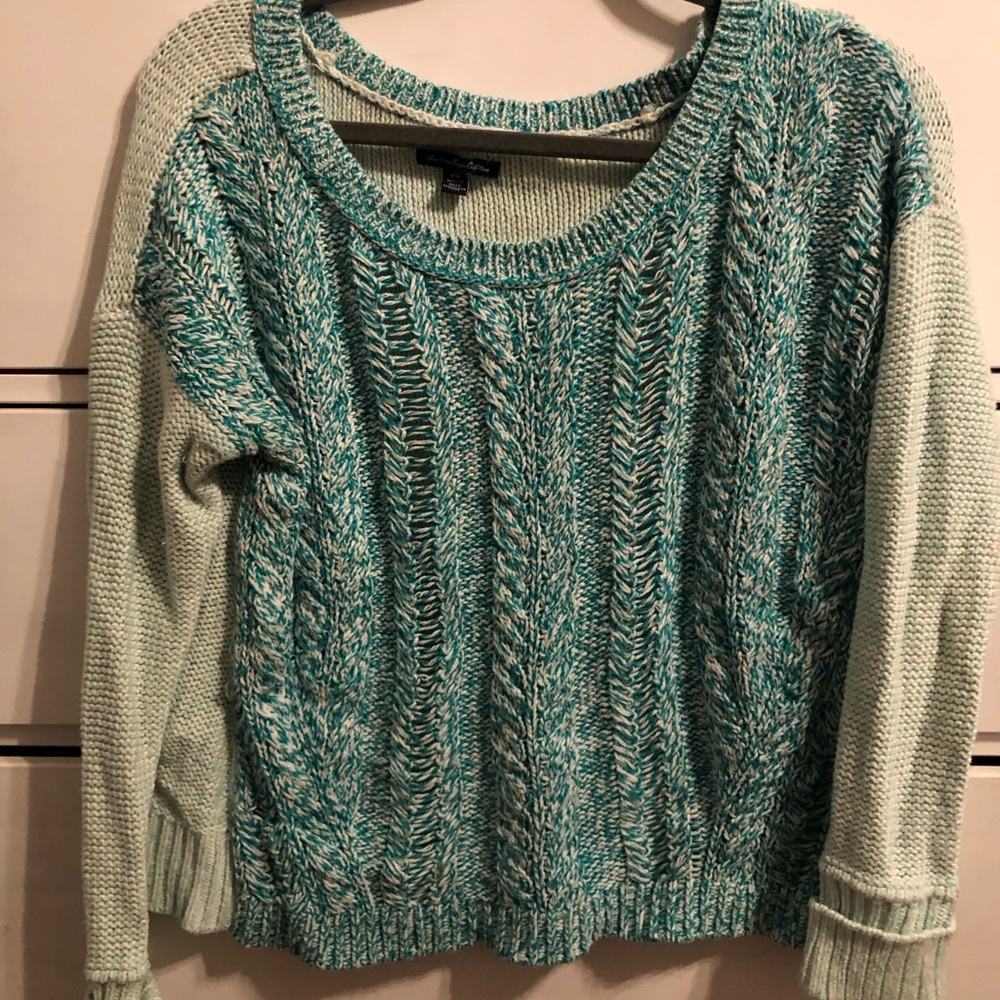 Teal/ Mint sweater American Eagle